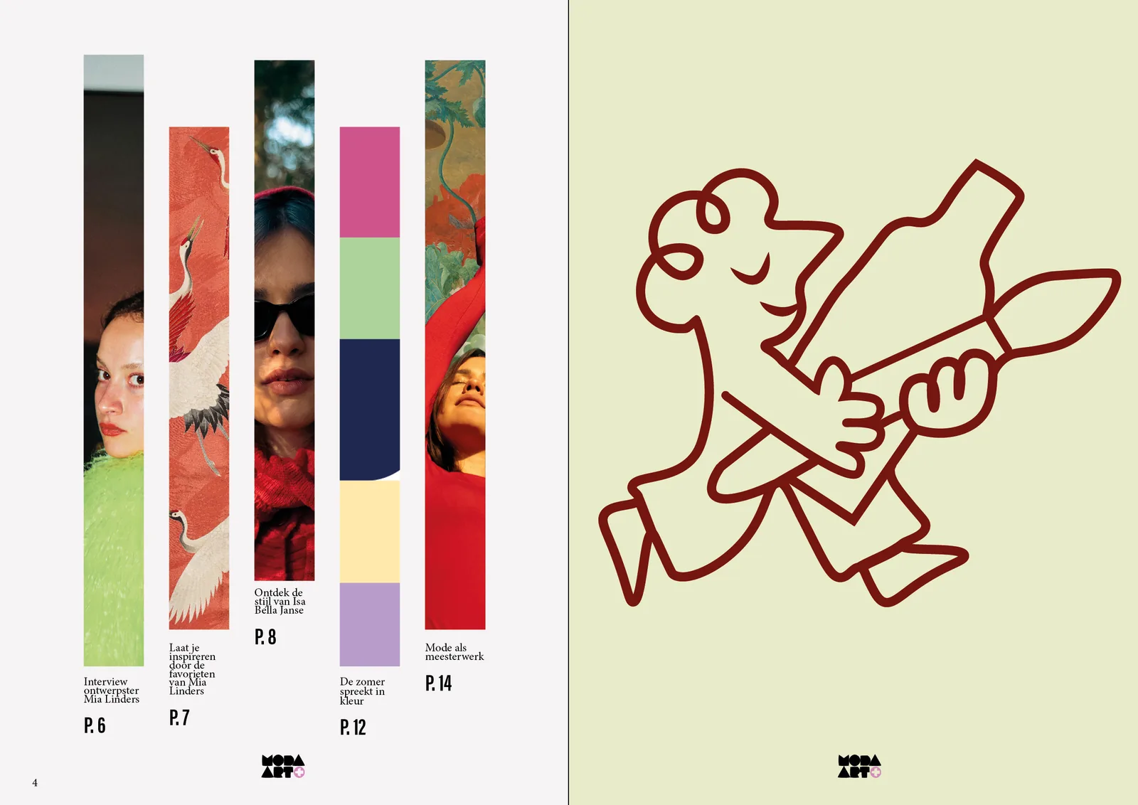 Art + Moda magazine — Inhoud