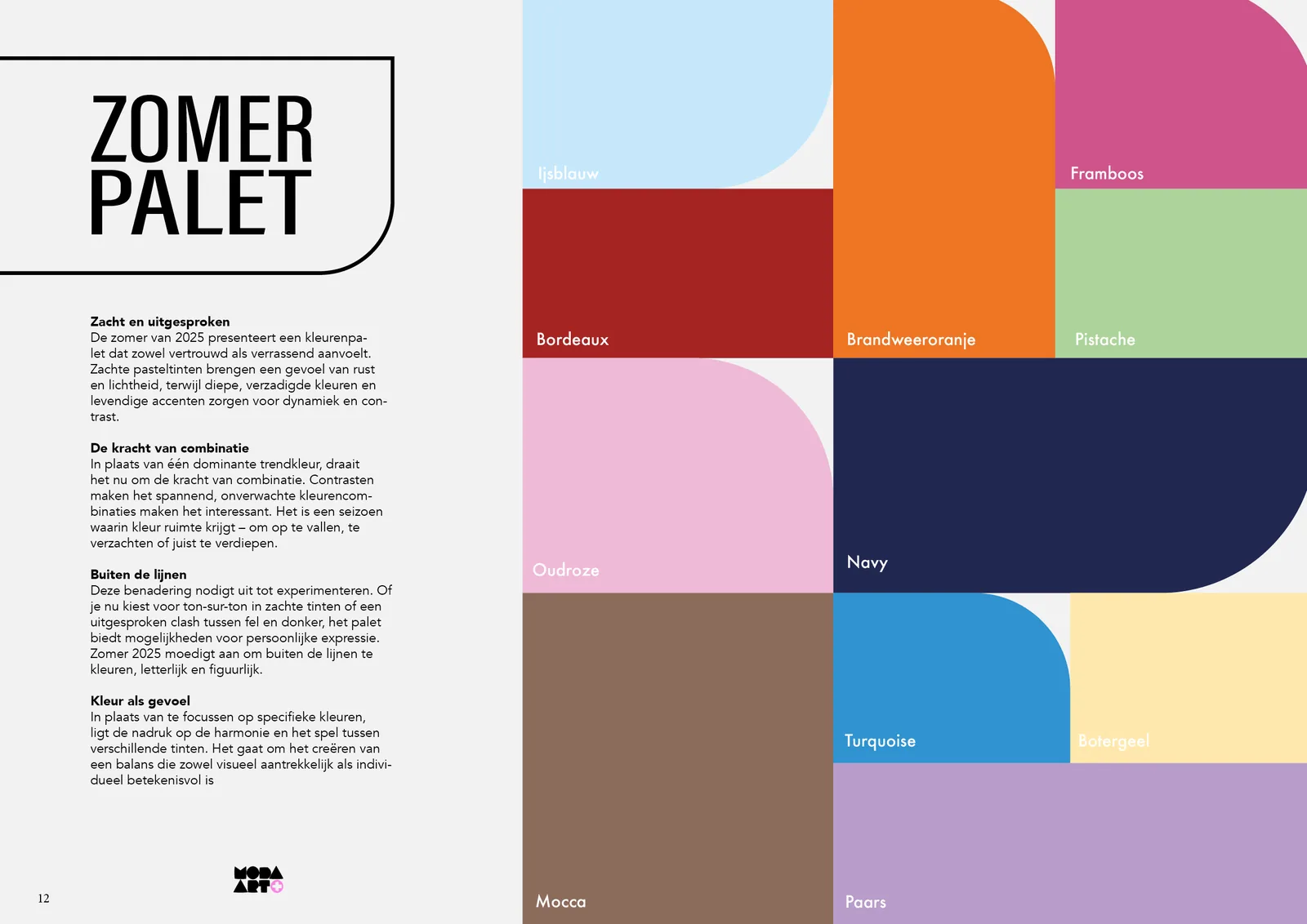 Art + Moda magazine — Zomerpalet