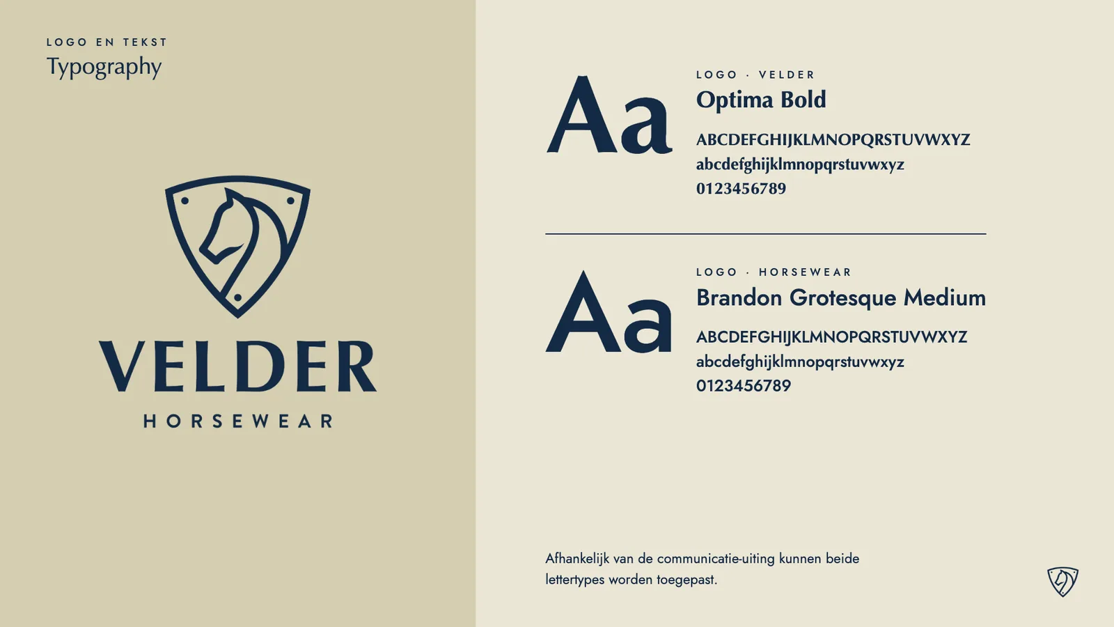 Velder — Typografie
